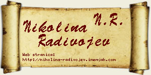Nikolina Radivojev vizit kartica